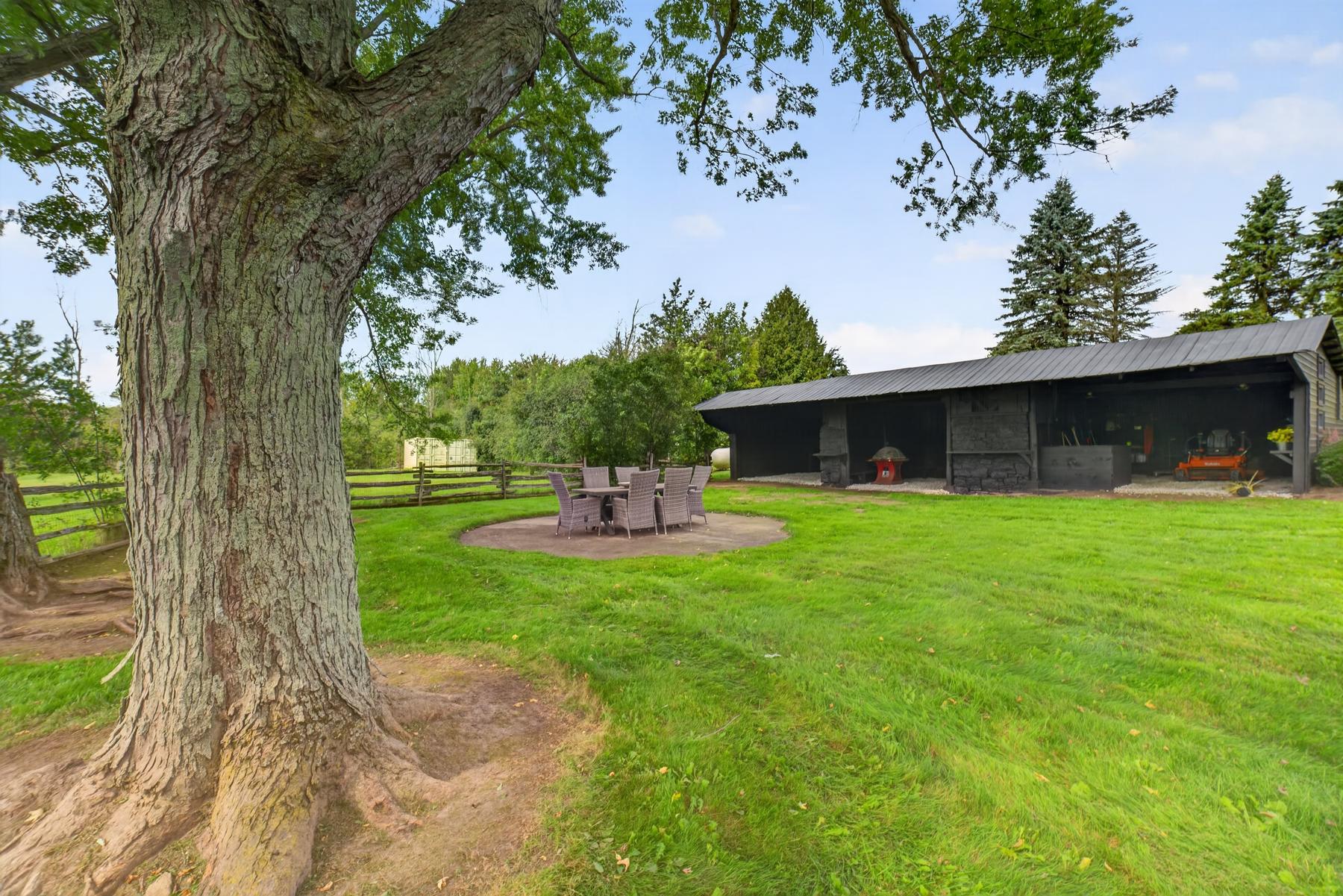 The barn from the paddock