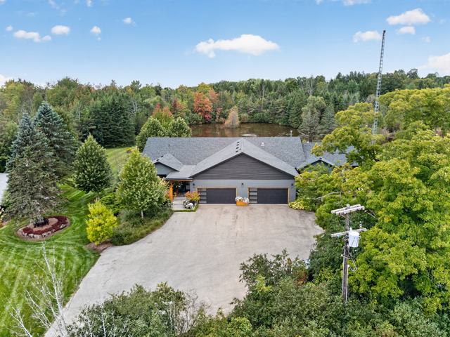 The drive and front gardens from above