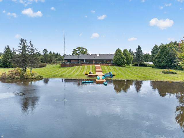 The lake looking back to the house